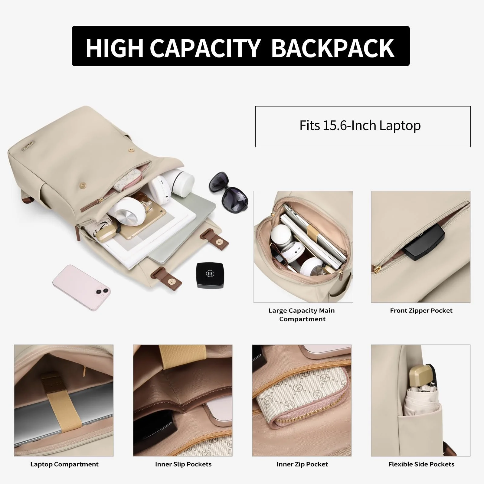 Рюкзак для ноутбука Anti-Theft Water Resistant Large Capacity, фото №3