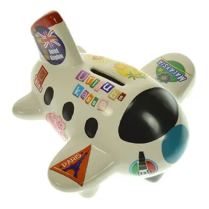 Скарбничка керамічна trendaffe Літак Holiday Fund synthetic.ua - Фото 1