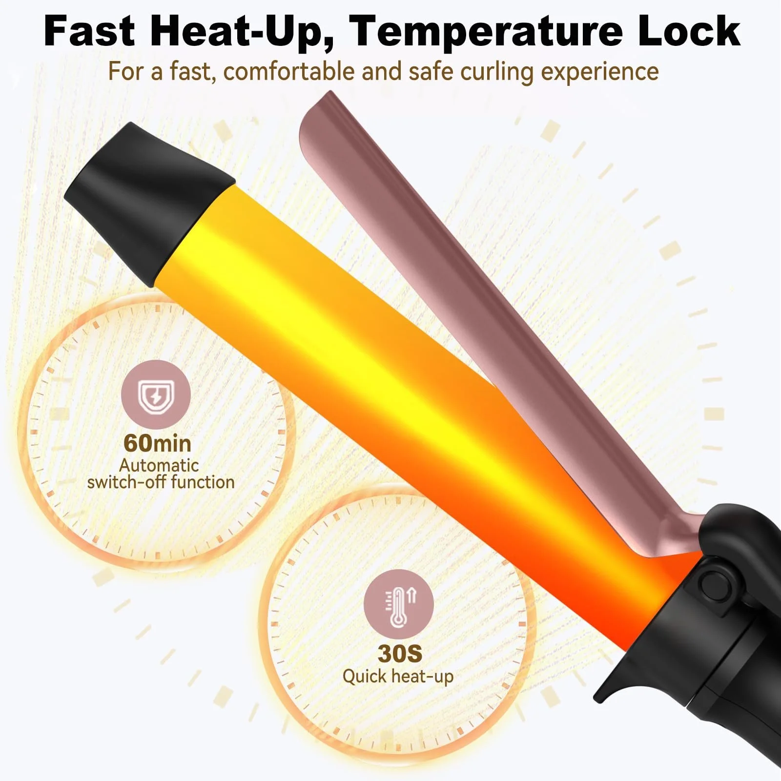 Плойка для волос 32 мм LCD 130-210°C 30s PTC Ceramic, фото №5 Плойка для волос 32 мм LCD 130-210°C 30s PTC Ceramic, фото №5