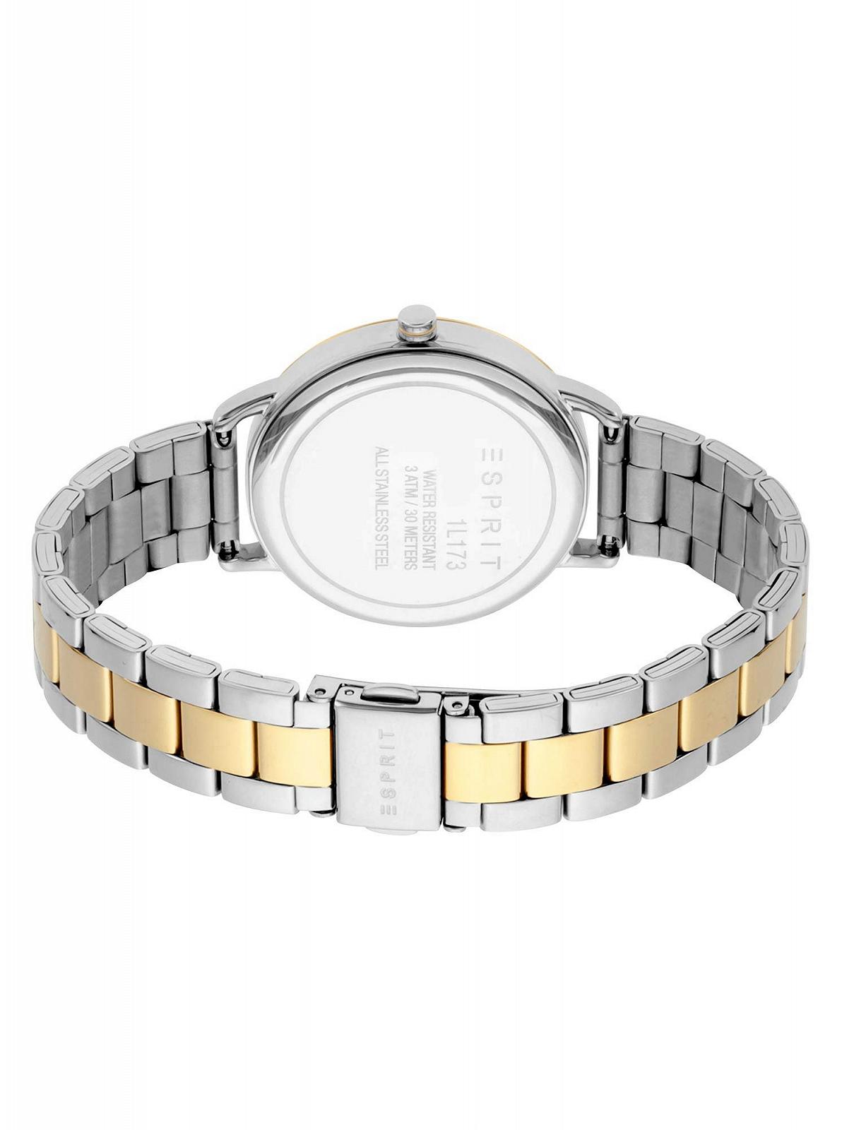 Женские часы Esprit Fun ES1L173M0095 Золотой, двухцветный корпус из нержавеющей стали, браслет, аналоговый, 3 Bar, фото №2