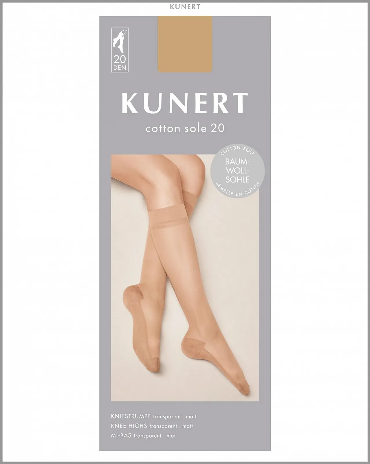 Женские гольфы KUNERT Cotton Sole 20 Denier, фото №4 Женские гольфы KUNERT Cotton Sole 20 Denier, фото №4