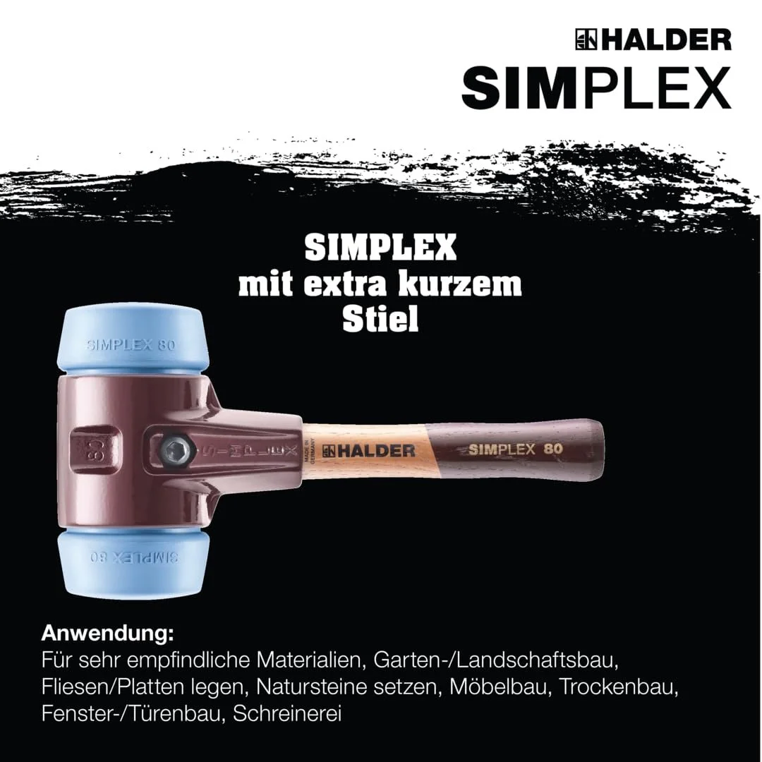 Молоток м'який Simplex 3001.082 TPE-Soft 80 мм Коротка дерев'яна рукоятка, фото №5 Молоток м'який Simplex 3001.082 TPE-Soft 80 мм Коротка дерев'яна рукоятка, фото №5