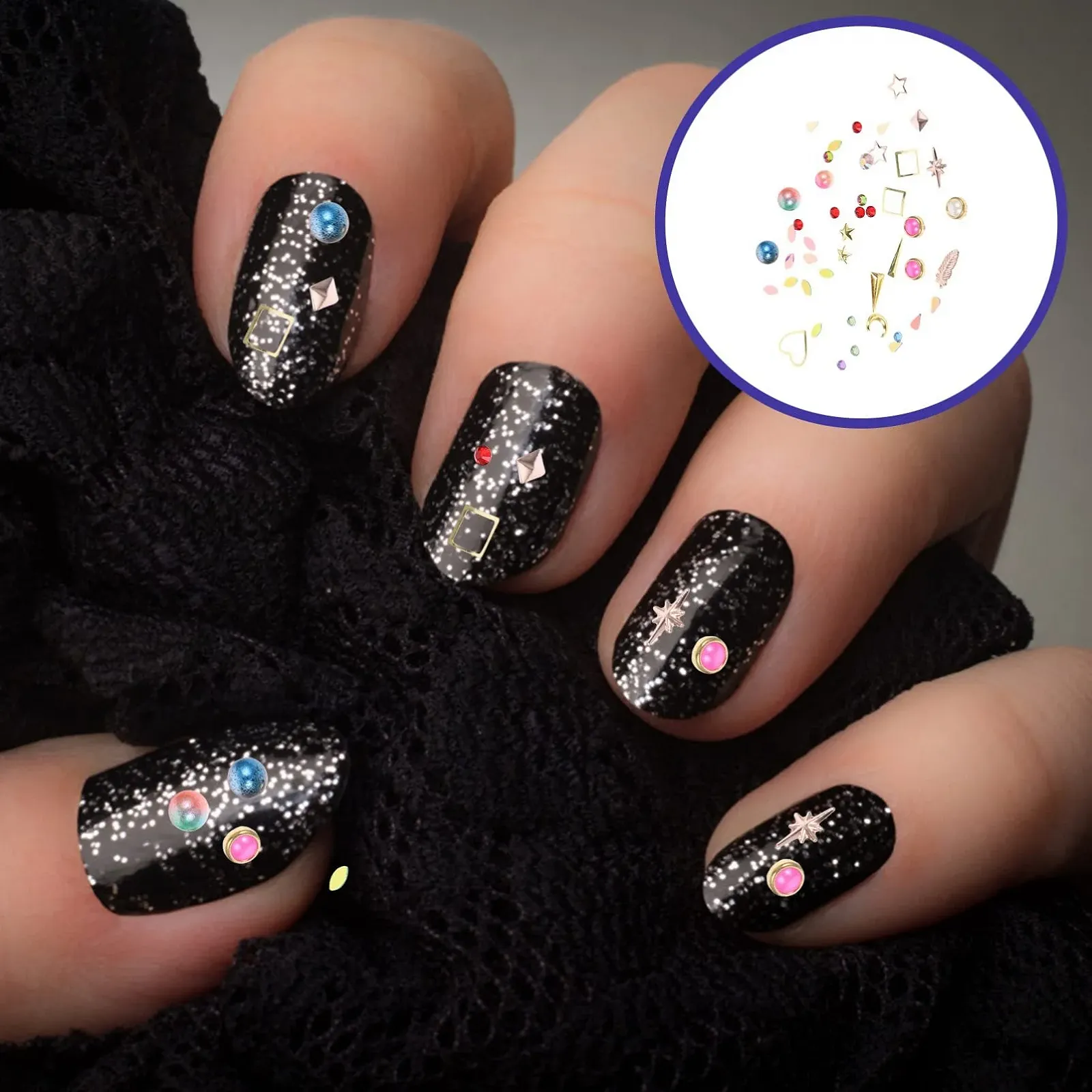 Аксессуары для ногтей Lurrose, 9 коробок, стразы, подвески для ногтей, фото №4 Аксессуары для ногтей Lurrose, 9 коробок, стразы, подвески для ногтей, фото №4