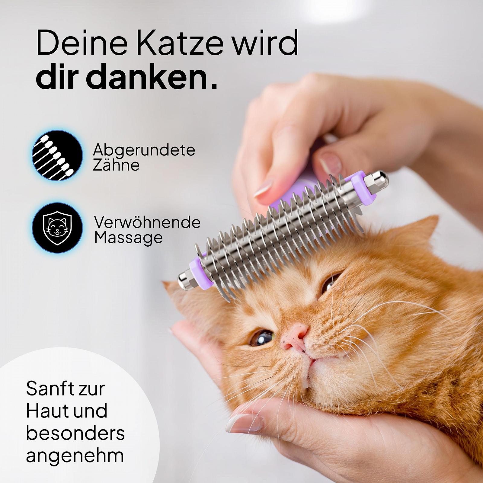 Щетка для кошек Pretty Paw для чувствительных животных с массажным эффектом для короткой и длинной шерсти, фото №3 Щетка для кошек Pretty Paw для чувствительных животных с массажным эффектом для короткой и длинной шерсти, фото №3