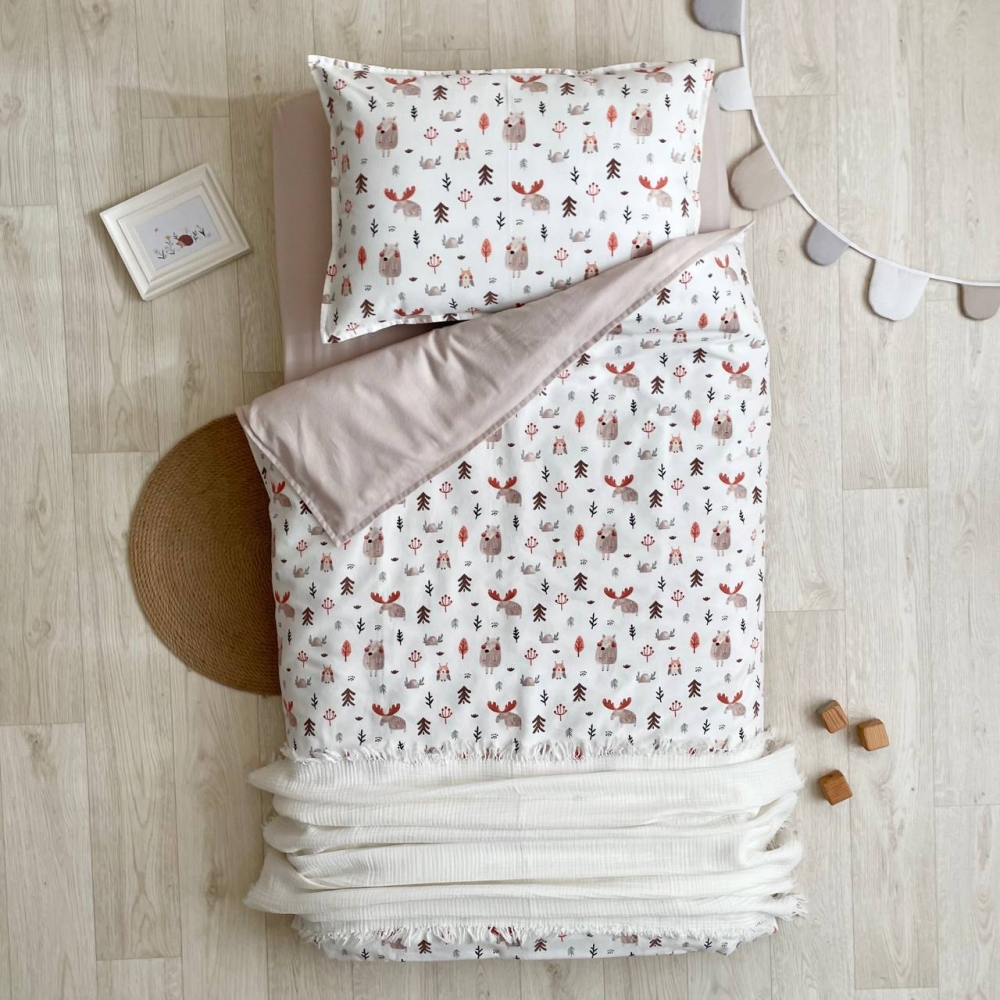 Комплект постельного белья на кровать 160х80 см фланель Осень, фото №1