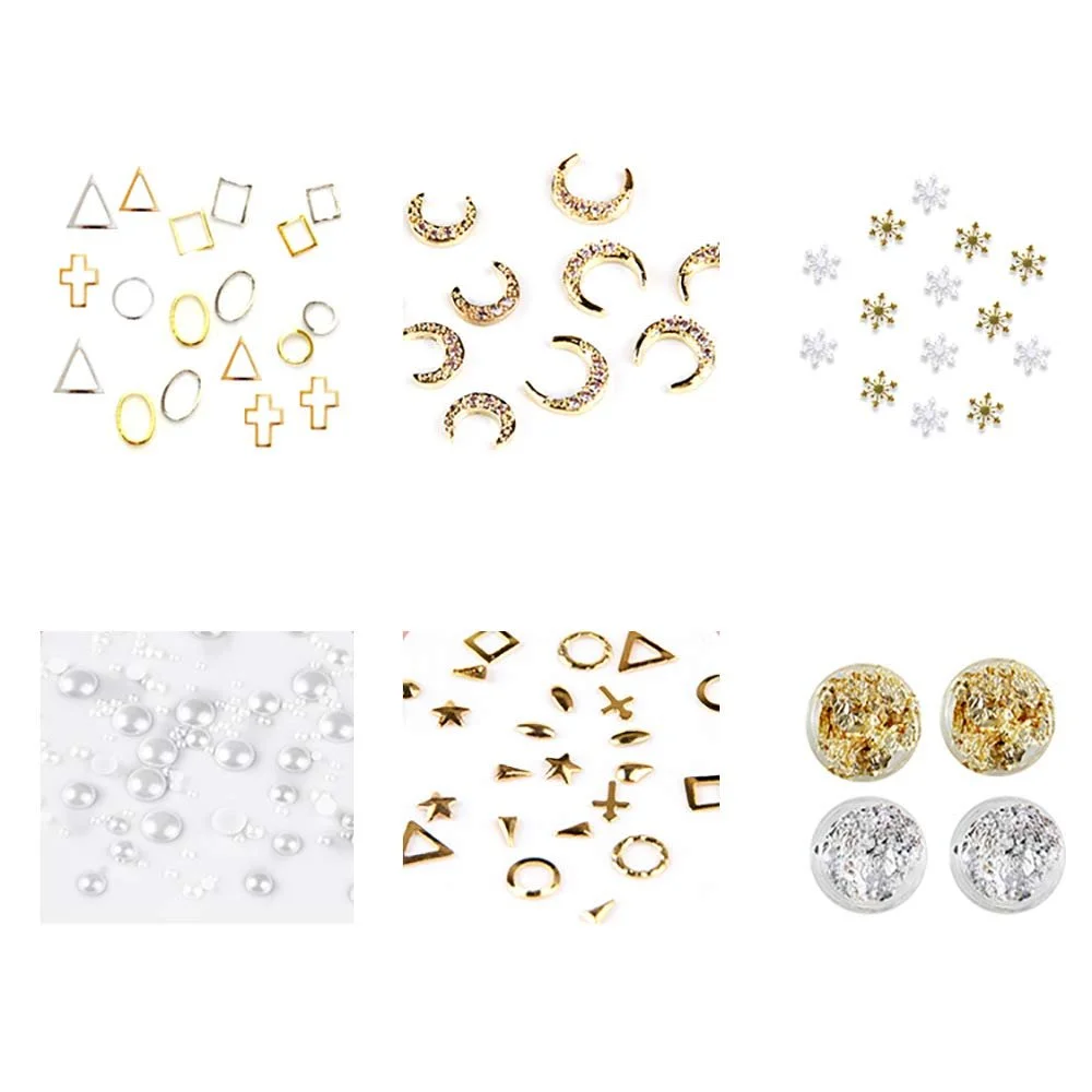 Заклепки для ногтей с узором мини-подсолнуха 120 шт., металлические 3D украшения для ногтей, фото №3