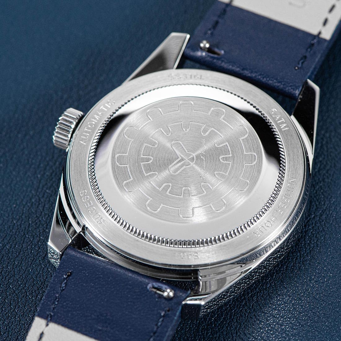 Часы Автоматические Seestern Sugess S451 Сталь Кожа Синий Мужские Синий Ремешок, фото №4 Часы Автоматические Seestern Sugess S451 Сталь Кожа Синий Мужские Синий Ремешок, фото №4