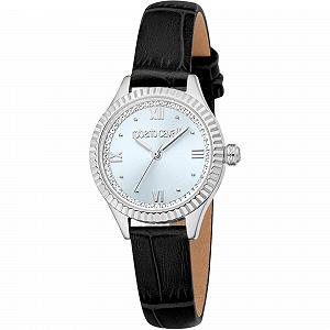 Женские аналоговые кварцевые часы Roberto Cavalli RC5L124L0015 с кожаным ремешком - Фото 1