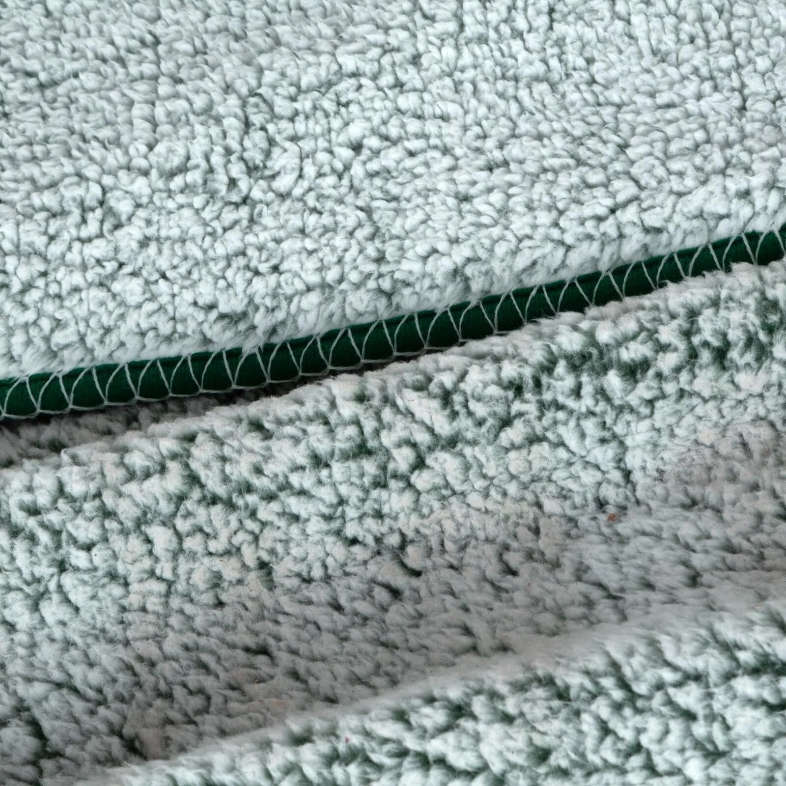 Плед Eurofirany Пушистый Плед Согревающий Плед для Кресла Покрывало на Кровать Мягкий Плед на Диван Зимний Плед Зеленый + Белый, 150 x 200 см, фото №3