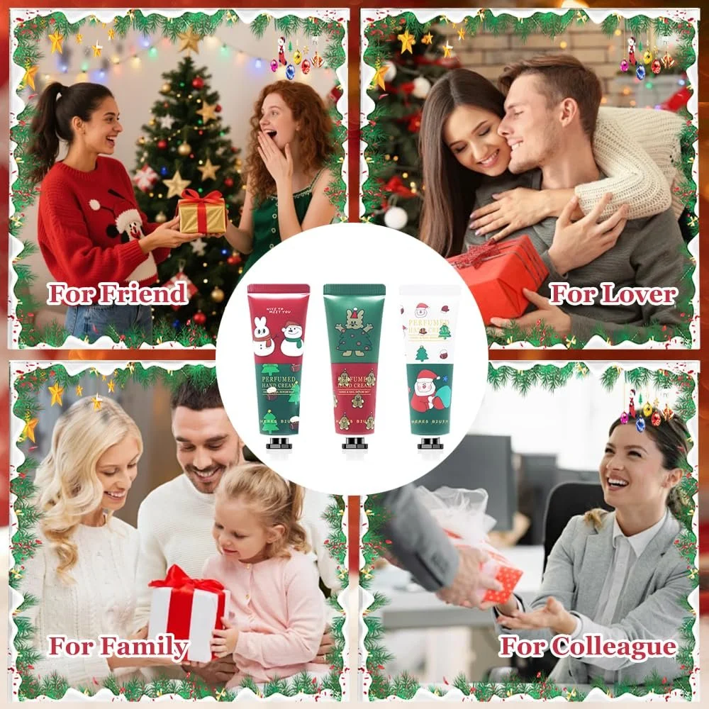 Набор рождественских кремов для рук Увлажняющие кремы для ухода за руками для сухой кожи Рождественский подарочный набор для женщин/мам/мужчин, фото №6 Набор рождественских кремов для рук Увлажняющие кремы для ухода за руками для сухой кожи Рождественский подарочный набор для женщин/мам/мужчин, фото №6