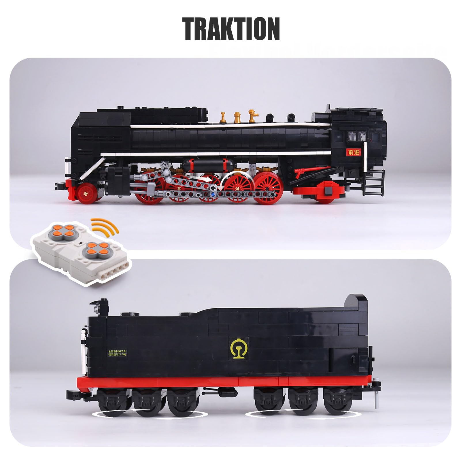 Конструктор Mould King 12003 Technik Train Railway Паровоз 1552 детали Многоцветный, фото №3