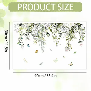 Наклейка на стіну Green Leaves & Hanging Vine 30 x 90 см synthetic.ua - Фото 1