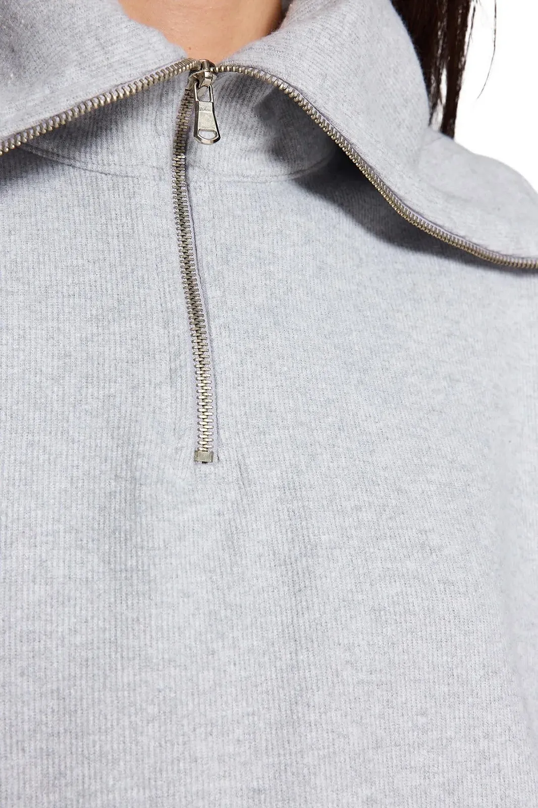 Женский свитшот прямого кроя с длинными рукавами свободного стиля TRENDYOL, фото №5