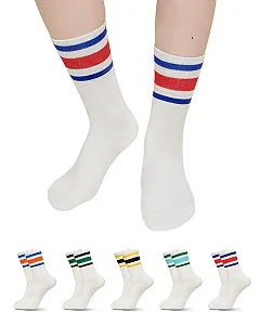 Женские хлопковые носки Crew, Черный, 5 пар, 35-38 - Фото 1