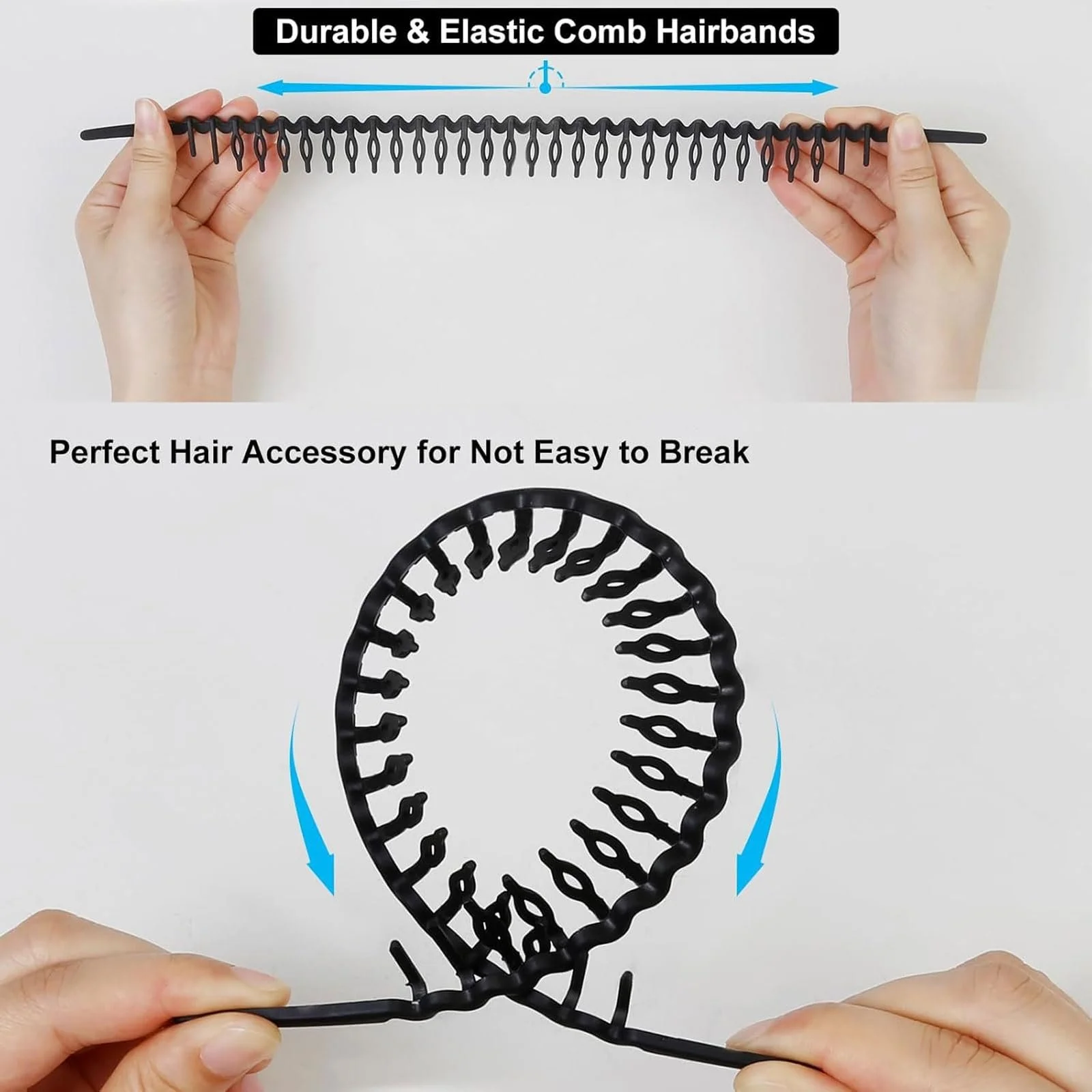 Жіночий обруч для волосся з гребінцем, фото №4