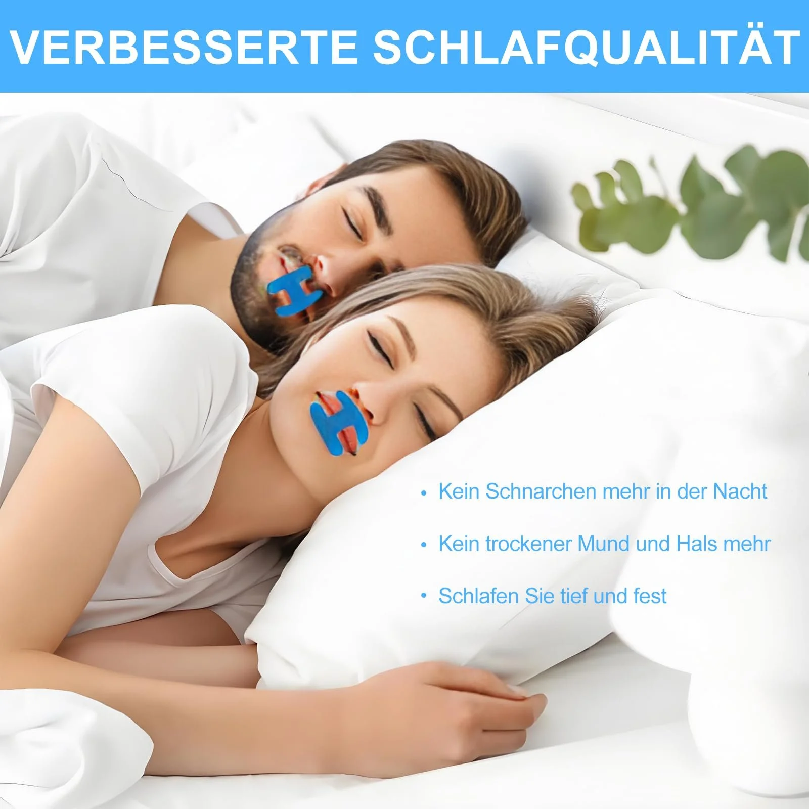 Пластыри для рта для сна H-образные, 72 шт., против храпа для мужчин и женщин, фото №3