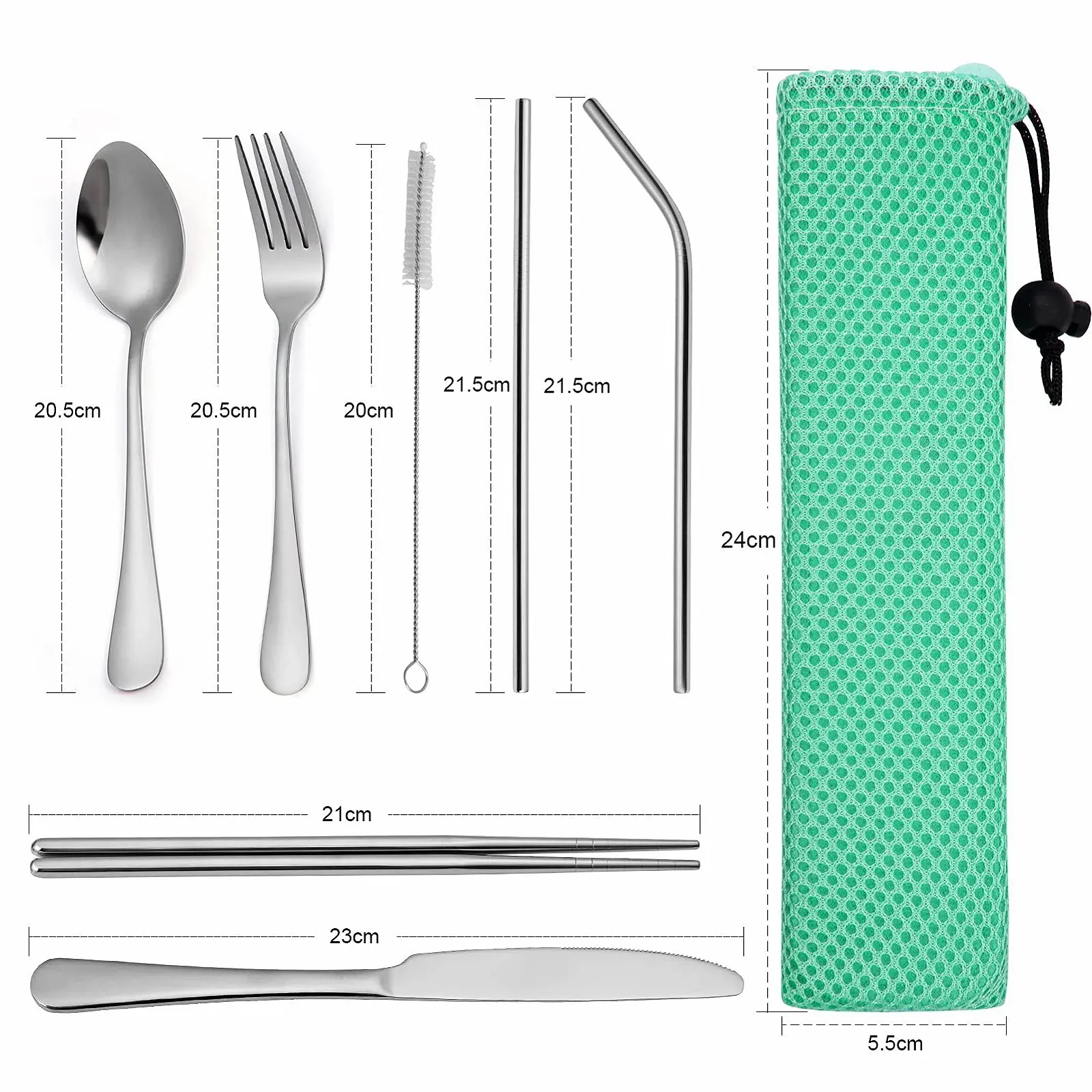 Набор столовых приборов для кемпинга Cibeat, 9 предметов, фото №2 Набор столовых приборов для кемпинга Cibeat, 9 предметов, фото №2