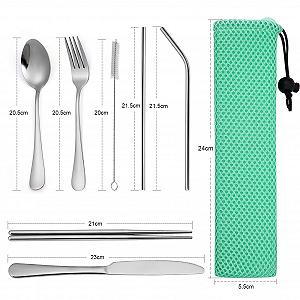 Набір столових приборів для кемпінгу Cibeat, 9 предметів ціна на synthetic.ua - Фото 1 Набір столових приборів для кемпінгу Cibeat, 9 предметів synthetic.ua - Фото 1