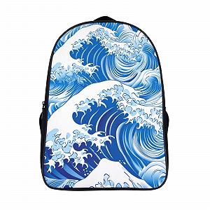 Рюкзак шкільний DPEOANEBN Ocean Waves для дівчаток-підлітків, шкільний ранець для початкової школи, дитячий портфель, повсякденний рюкзак 40x28x16 см - Фото 1