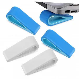 Підставка для ноутбука Gatuida (4 шт.) Пластикова з організацією кабелів Нековзна Ергономічний нахил для охолодження та комфортного набору тексту для ноутбука - Фото 1