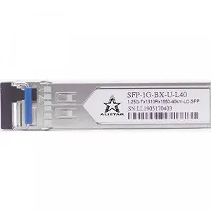 Модуль SFP Alistar 1000BASE-BX 1SM WDM LC 20KM TX1310/RX1490nm DDM (SFP-1G-BX-U31-L20) synthetic.ua - Фото 1