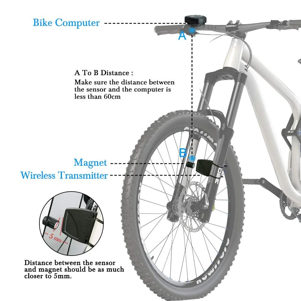 Велокомпьютер Digital Bicycle Computer беспроводной водонепроницаемый, фото №6