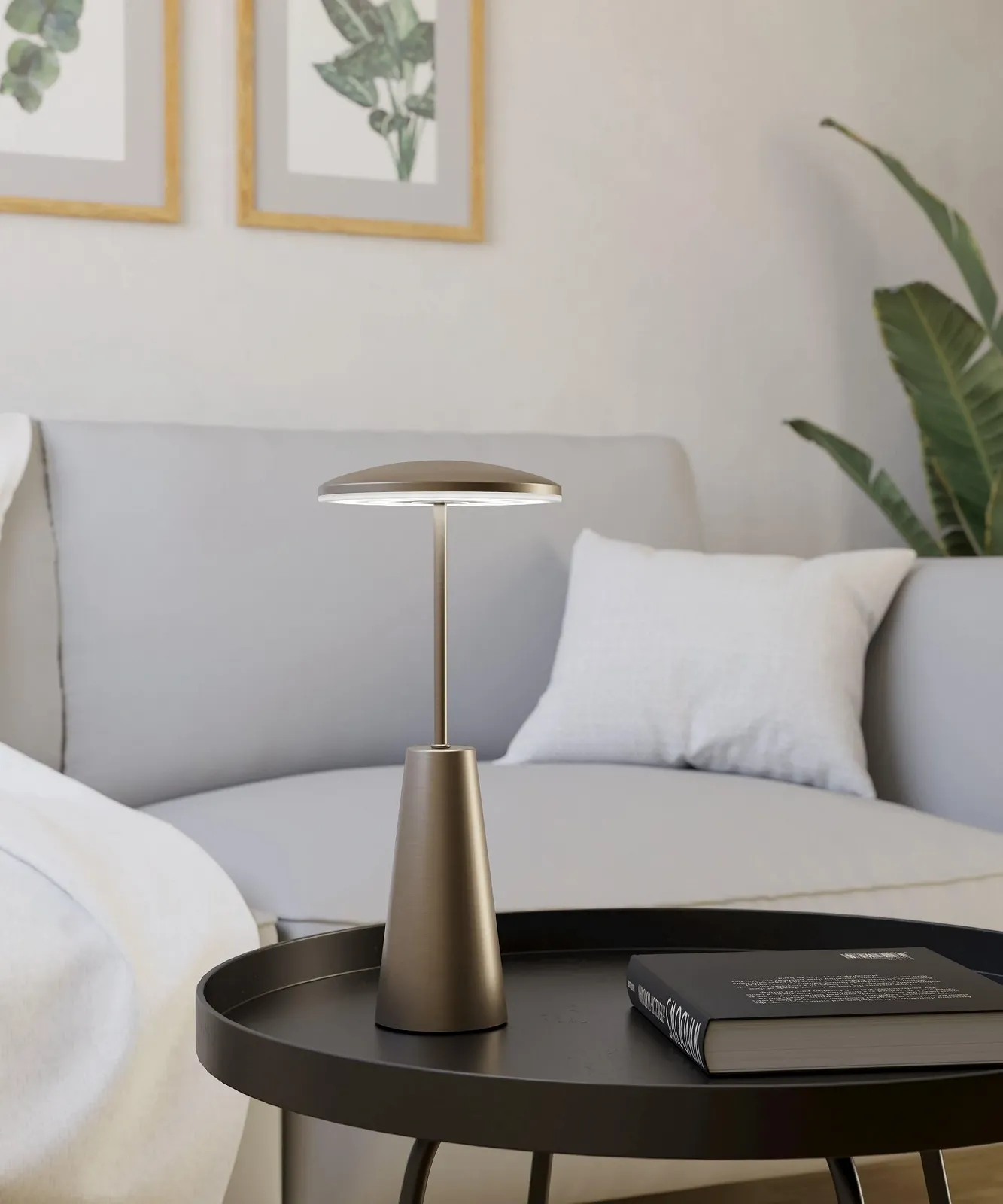 Світлодіодна вулична настільна лампа EGLO Piccola сенсорна димована з регулюванням кольору IP54 бронзова металева пластикова, фото №4