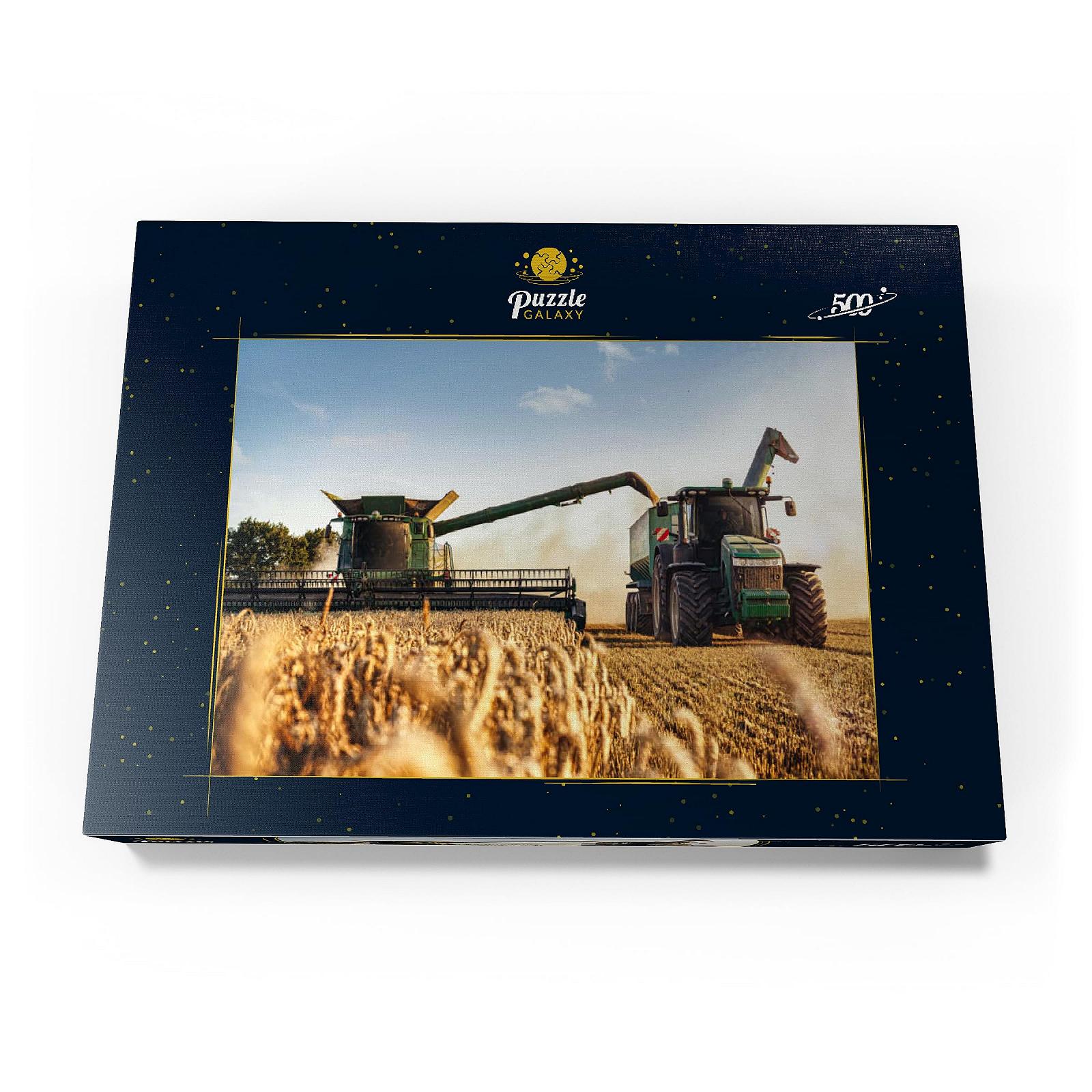 Пазл MyPuzzle Special Collection by Puzzle Galaxy Combine Harvester and Tractor on the Wheat Field 500 деталей, фото №4