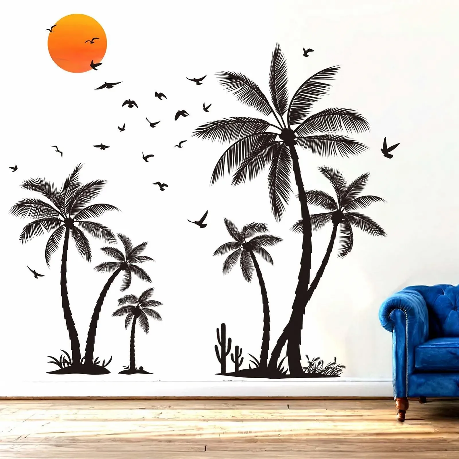 Наклейка для стін Amimagen Palm Tree 113 x 105 см Чорний, фото №2