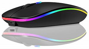 Мышь Bluetooth Беспроводная (Bluetooth 5.1 + USB 2.4 GHz) LED Двухрежимная Перезаряжаемая Оптическая Офисная Беспроводная Мышь - Фото 1