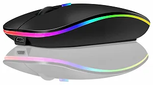 Миша Bluetooth Бездротова (Bluetooth 5.1 + USB 2.4 GHz) LED Двохрежимна Перезаряджувана Оптична Офісна Бездротова - Фото 1