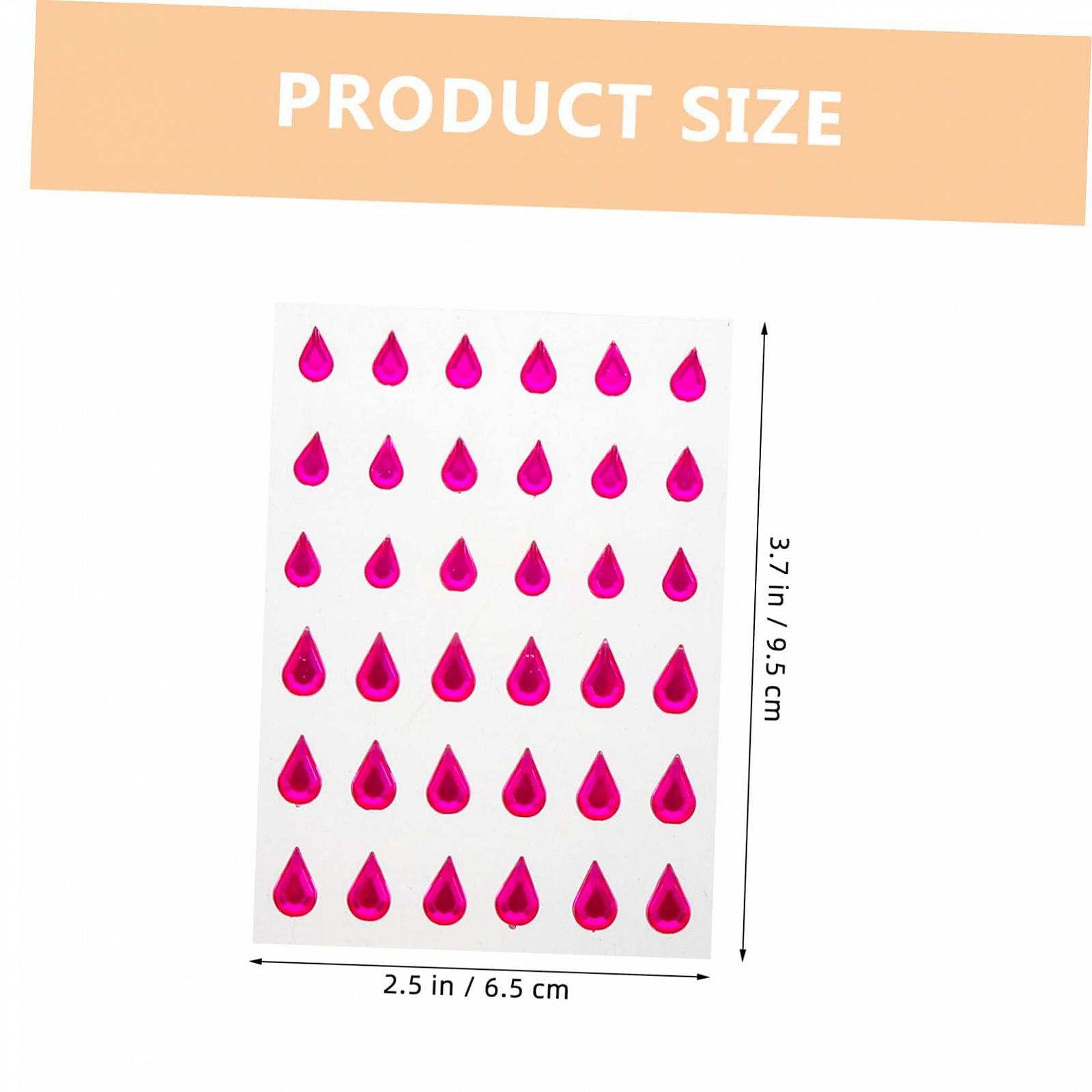 Наклейки для обличчя WOONEKY, 5 аркушів, різнокольорові стрази для макіяжу очей, для костюмованих вечірок, фестивалів, дитячих вистав, самоклеючі стрази для творчості, фото №8