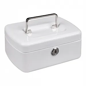 Кешбокс Burg-Wächter Office 2167 W зі вставкою для монет Білий - Фото 1