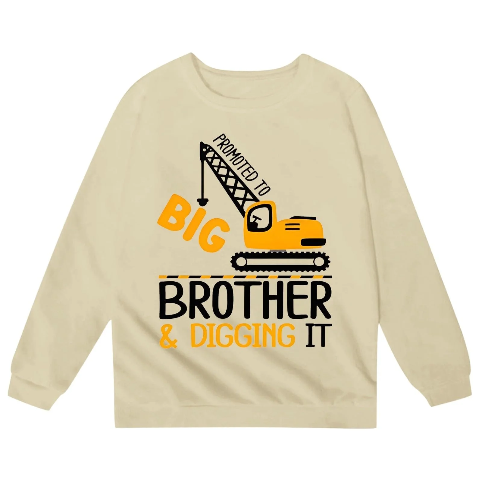 Свитшот Generisch с принтом букв, круглым вырезом и длинными рукавами для девочки, фото №1