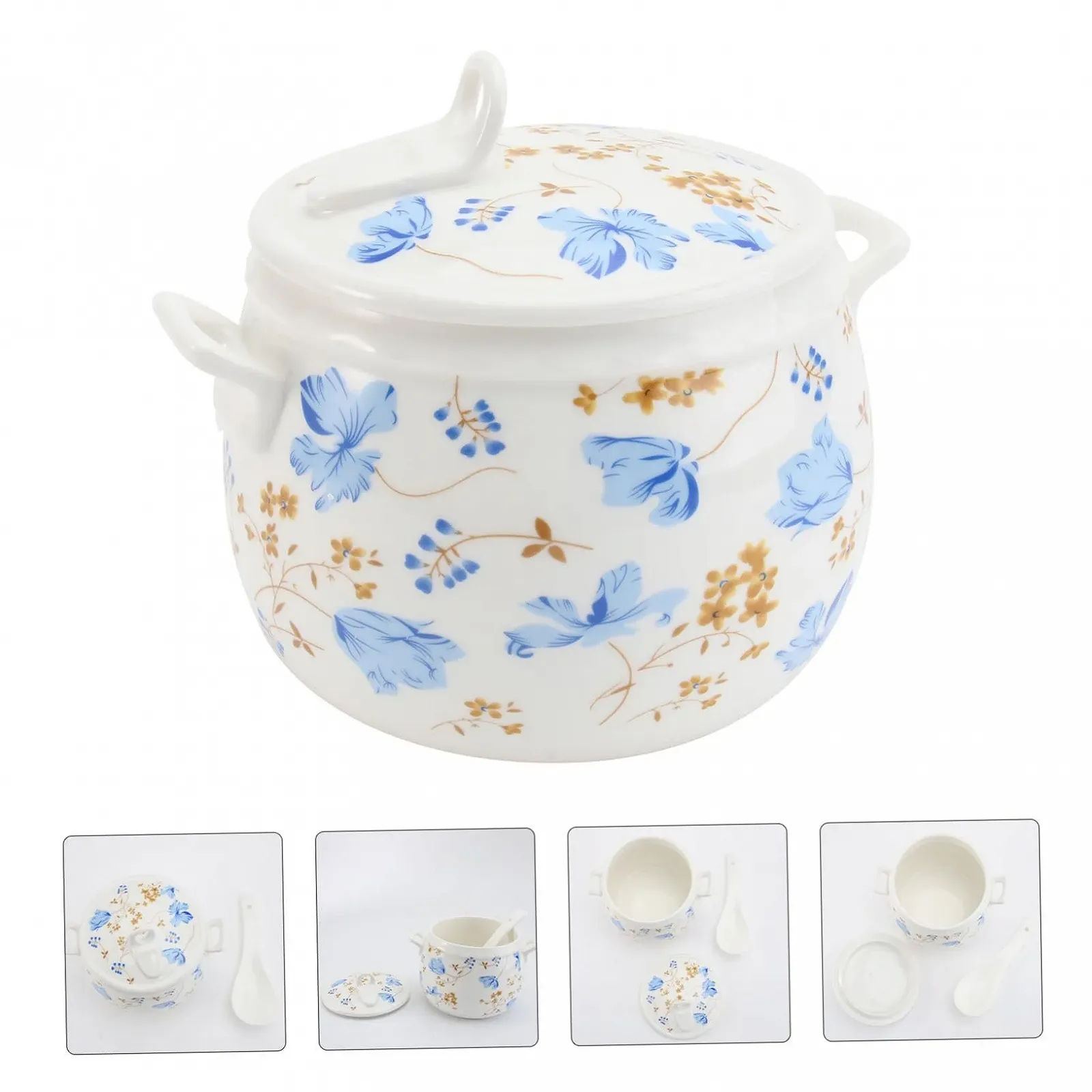 Кастрюля керамическая Orchid Design с крышкой термостойкая, фото №7