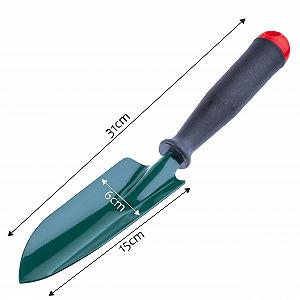 Лопатка для цветов KADAX узкая Металл Пластиковая ручка Зеленый synthetic.ua - Фото 1