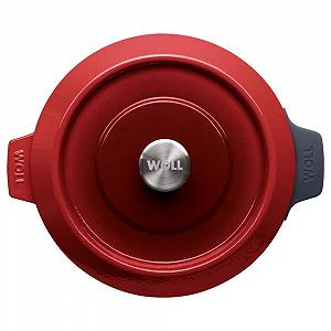 Гусятниця чавунна Woll Iron Квадратна 28 см 3.7 л червоний чилі з силіконовими ручками synthetic.ua - Фото 1