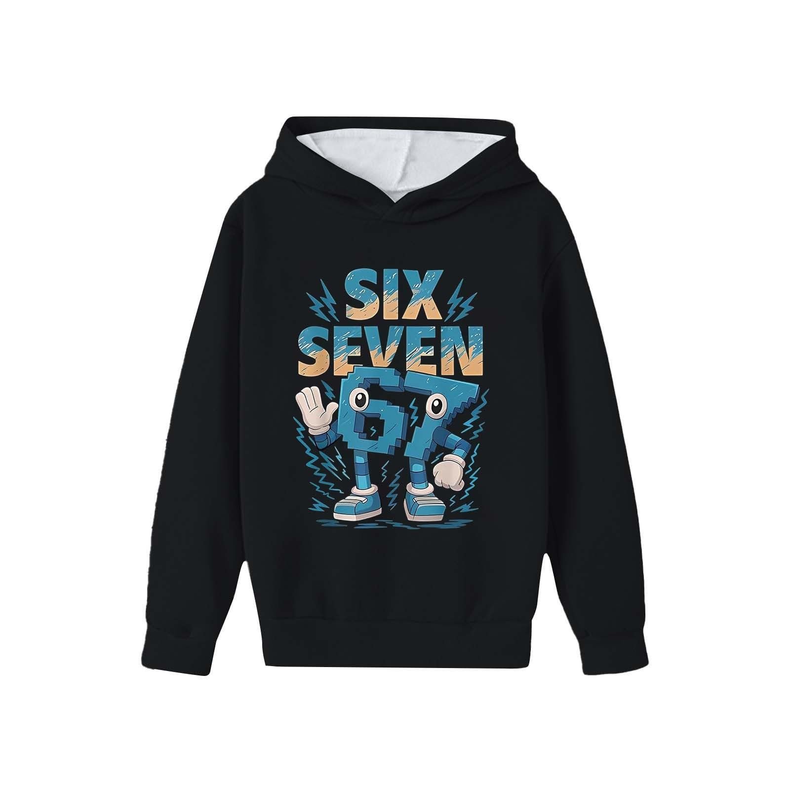 Худі 67 Meme Дитячий худі Six Seven для хлопчиків і дівчаток, фото №4