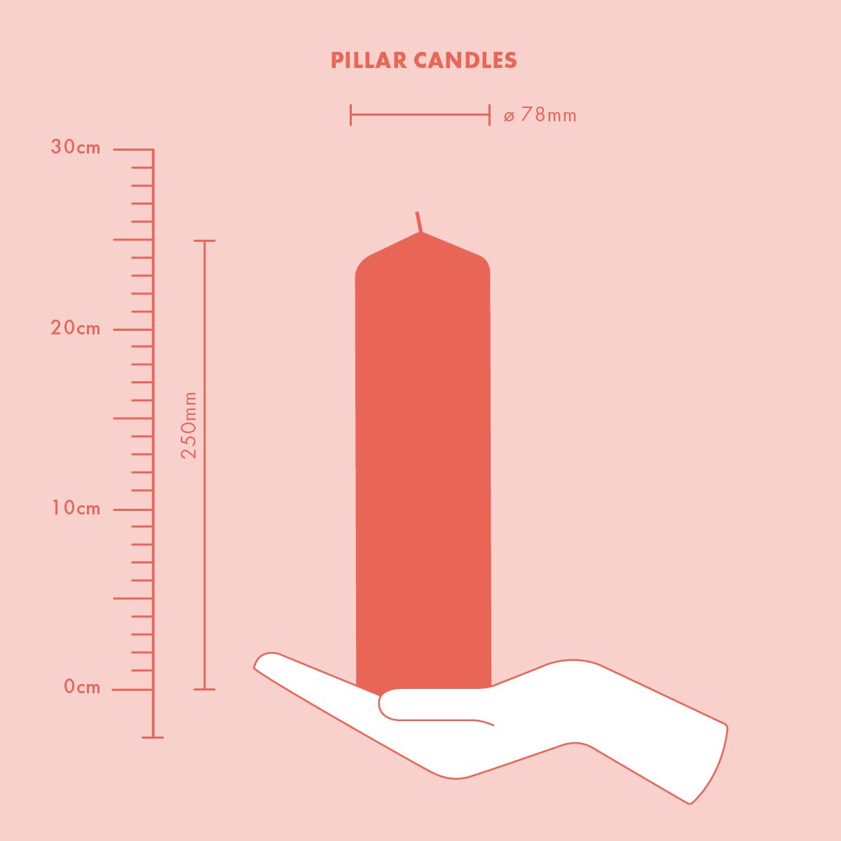 Стовпчик Bolsius Гладка Білий 25x8 см Набір з 8, фото №5