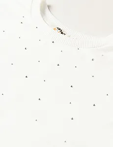 Світшот Koton для дівчат, з довгими рукавами, круглим вирізом горловини, бавовняна, з блискітками synthetic.ua - Фото 1