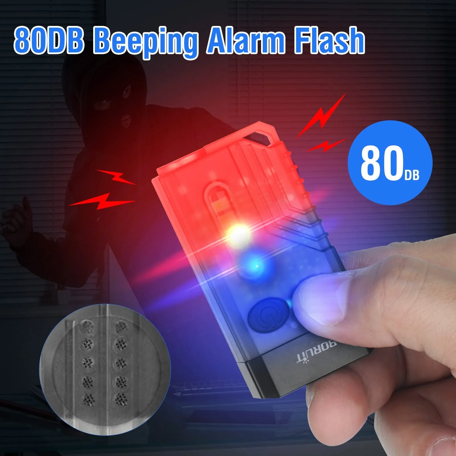 Ліхтар BORUIT V10 LED Перезаряджуваний 1000LM Міні Брелок з 365nm УФ, Магніт, 14 Режимів IPX4 Водонепроникний, Портативний, фото №7