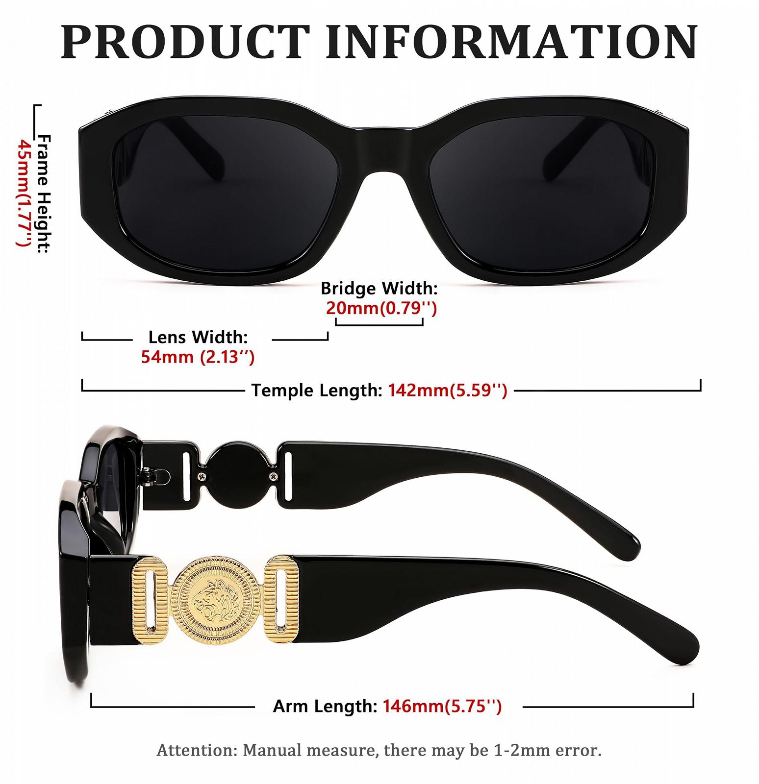 Сонцезахисні окуляри FEISEDY Вінтаж Прямокутні Жіночі Ретро 90-х, фото №7