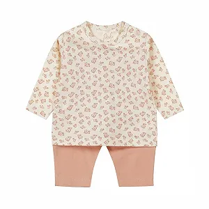 Комплект пижамы DIRKJE Детский для девочки из органического хлопка - Фото 1