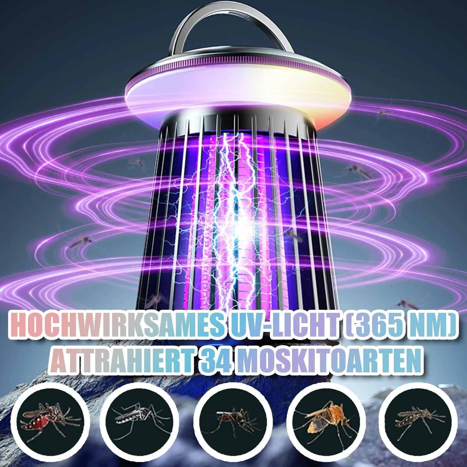 Знищувач комах Sadodo UV Camping з LED-підсвічуванням акумуляторний, фото №7