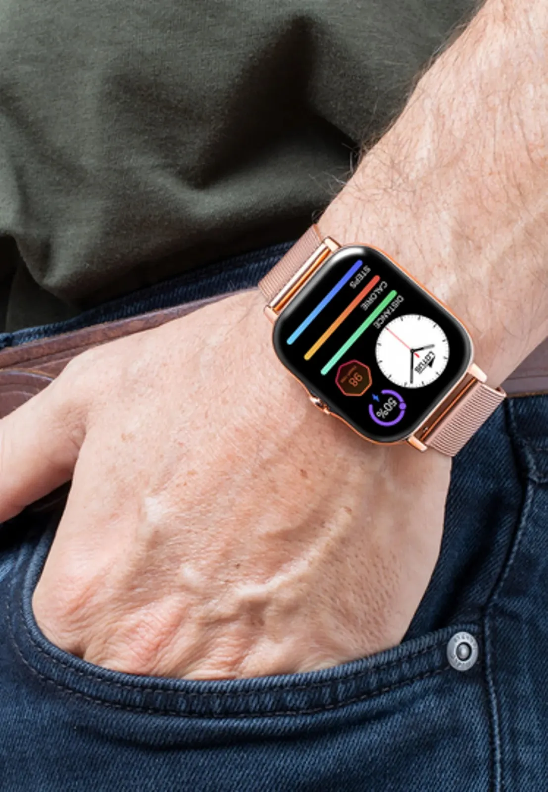 Смарт-годинник Lotus Жіночий Сталь Рожеве Золото 44.2 мм 50045/1, фото №2