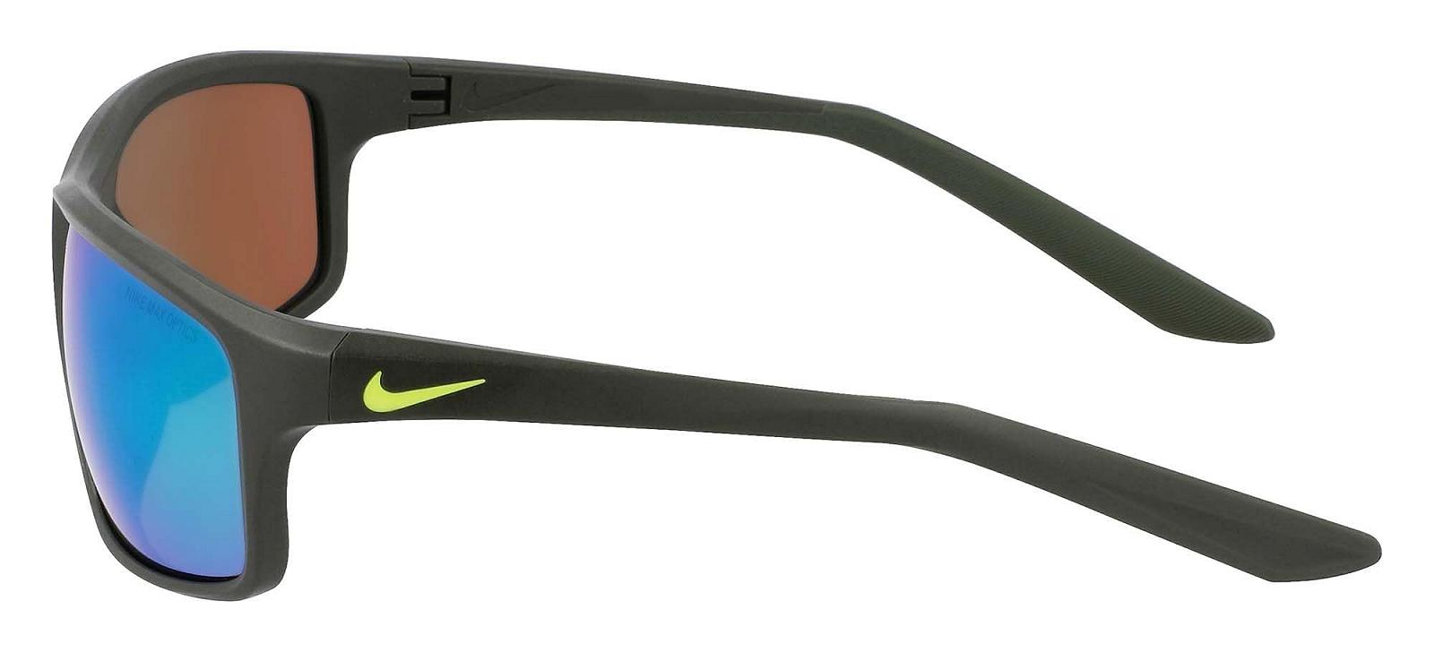 Сонцезахисні окуляри Nike Adrenaline 22 Unisex, матовий колір секвої/атомний зелено-коричневий з зеленим дзеркалом, фото №3