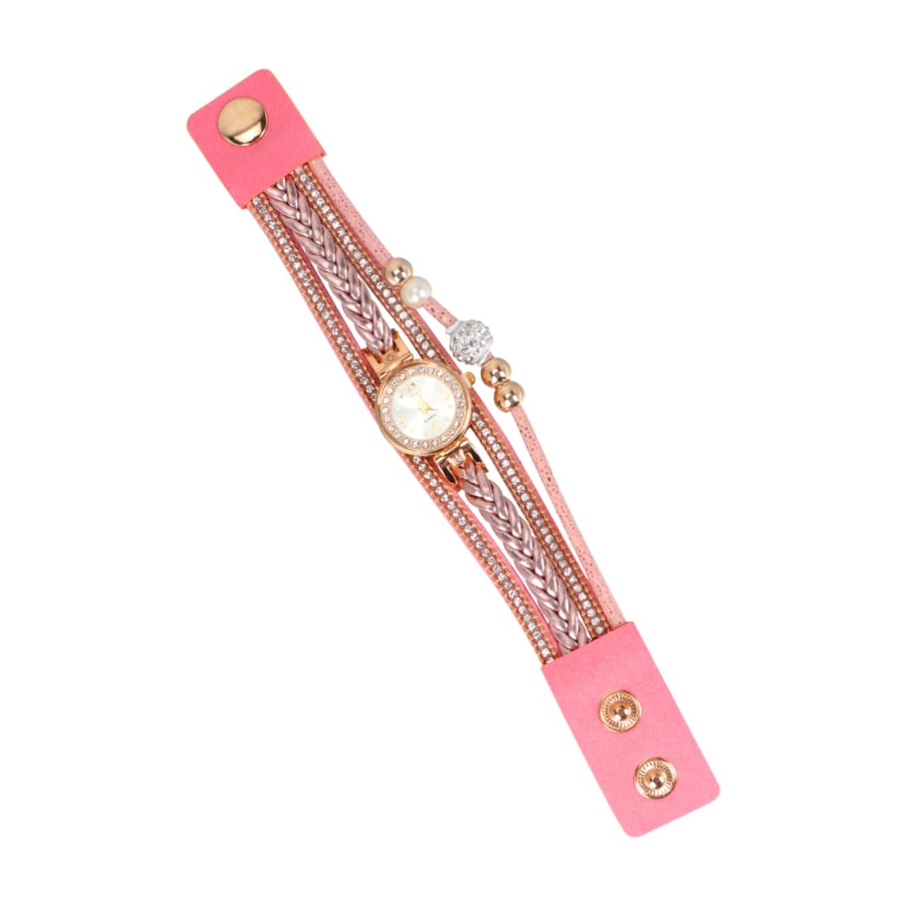 Годинник жіночий Beaupretty з плетеним браслетом та ланцюжком, кварцовий механізм, фото №1