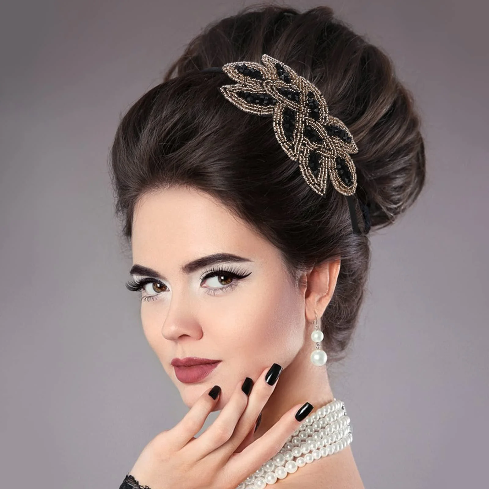 Обруч на голову WLLHYF в стилі 1920-х для жінок, фото №7 Обруч на голову WLLHYF в стилі 1920-х для жінок, фото №7