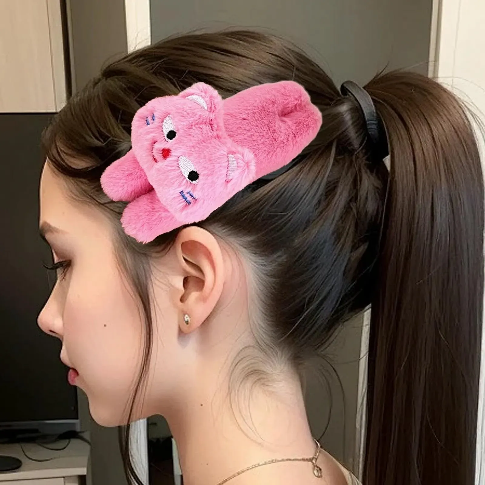 Заколка для волос Плюшевая для кошек Модная Милая Животное Аксессуары для волос, фото №7
