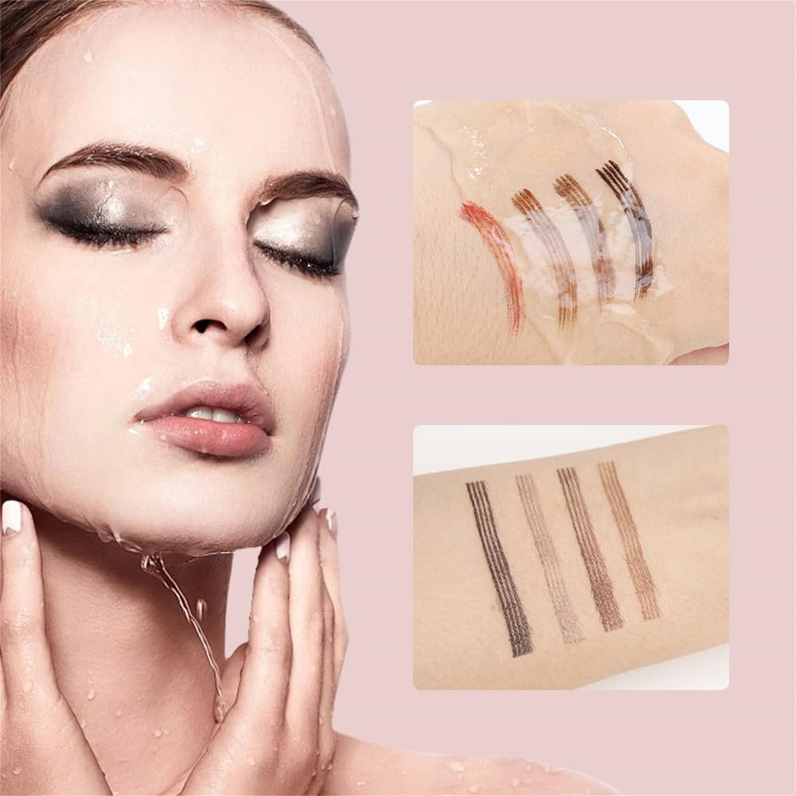 Набір пудра для брів Blonde 2024 олівець контурний олівець 4-насадки олівець для брів щіточка Microbade для натуральних брів (F, Один розмір), фото №7